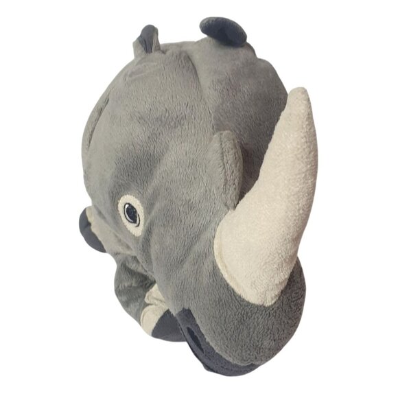 Onskae Gray Plush Rhino 20" Lg Stuffed Animal Realistic Soft Cuddly Wild Nursery - Picture 4 of 7